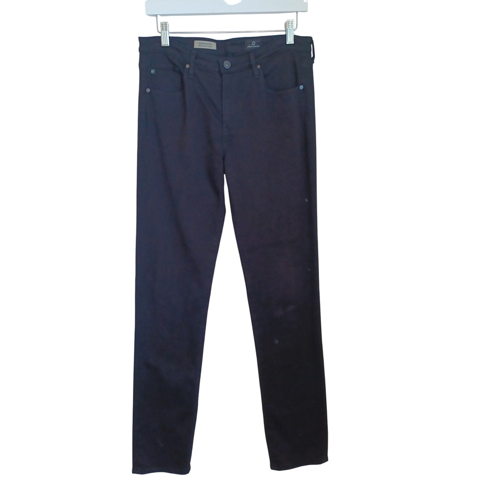 AG Adriano‎ Goldschmied The Stevie Mid-Rise Slim Straight Black Jeans 29R
